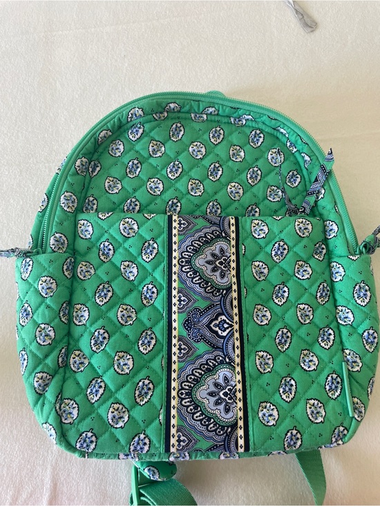 Vera Bradley Small Backpack in Garden Green Leaf main image 9
